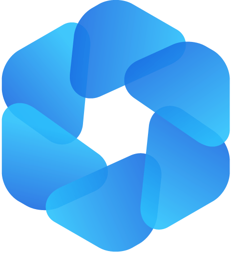 Hexagon blue logo