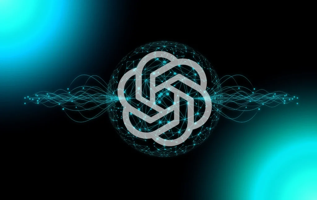 27 DiGi AI Art vs Human Art : The Ultimate Creative and Innovative Showdown 1 A digital abstract design featuring a central logo surrounded by glowing lines and dots on a dark background.