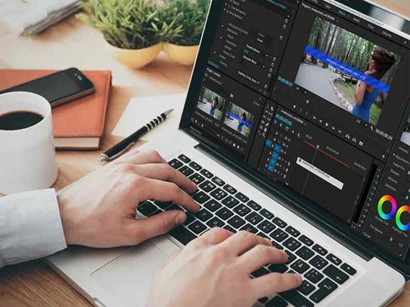 Image 11 A Person Editing a Video On a Laptop